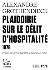 Plaidoirie sur le délit d'hospitalité : 1978 - Alexandre Grothendieck