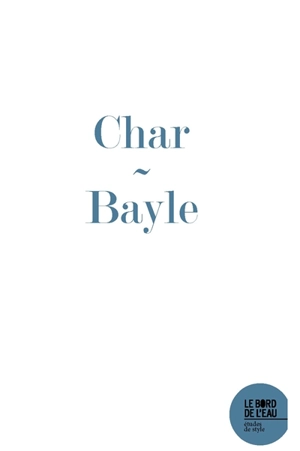 Chemins de foudre - René Char