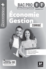 Economie gestion 1re, terminale bac pro : modules 2 à 4, corrigé - Luc Fages