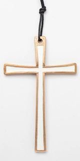 Croix murale blanche bronze - Partant Sodarec