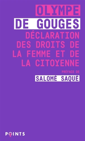 Déclaration des droits de la femme et de la citoyenne - Olympe de Gouges