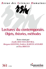 Revue des sciences humaines, n° 361. Lectures du contemporain : objets, théories, méthodes