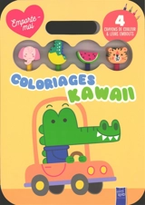 Coloriages kawaii : le crocodile - Beatrice Xompero