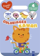 Coloriages kawaii : le chat - Beatrice Xompero