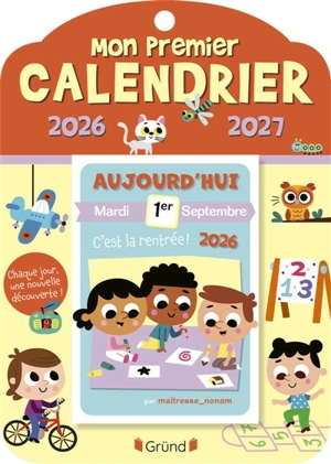 Mon premier calendrier 2026-2027 - Maîtresse Manon
