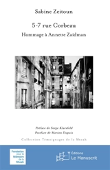 5-7 rue Corbeau : Hommage à Annette Zaidman - Sabine Zeitoun