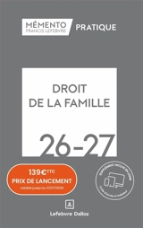 Droit de la famille 2026-2027 - Editions Francis Lefebvre