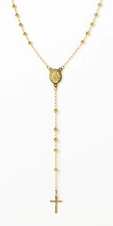 Chapelet doré en acier inoxydable avec cœur Vierge miraculeuse - SNM Diffusion SNM Diffusion