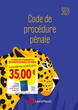 Code de procédure pénale 2027 : jaquette panthère
