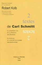 Deux textes de Carl Schmitt - Carl Schmitt