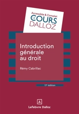 Introduction générale au droit - Rémy Cabrillac