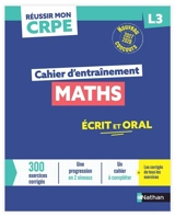 Maths : cahier d'entraînement L3 : nouveau concours 2027-2028 - Saïd Chermak