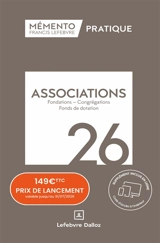 Associations : fondations, congrégations, fonds de dotation : 2026 - Editions Francis Lefebvre
