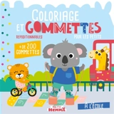 Mon P'tit Hemma : Coloriage et gommettes pour les petits : A l'école - + de 200 gommettes repositionnables