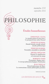 Philosophie, n° 131. Etudes husserliennes