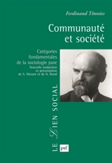 Communauté et société - Ferdinand Tönnies