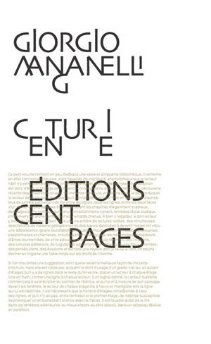 Centurie : cent petits romans fleuves - Giorgio Manganelli