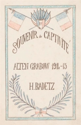 Souvenir de captivité : Alten Grabow, 1914-15 - Henri Badetz