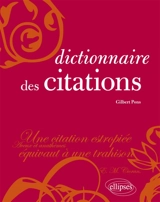 Dictionnaire des citations - Gilbert Pons