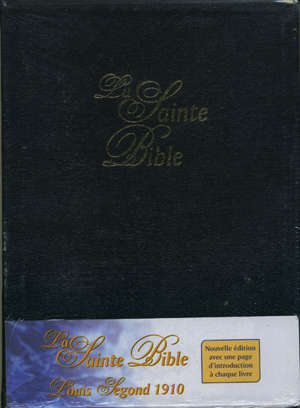La sainte Bible - Traduction Louis Segond 1910 : Moyen format - Sky noir doré - Onglet