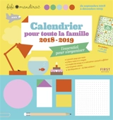 Calendrier pour toute la famille 2018-2019 : l'essentiel pour s'organiser : de septembre 2018 à décembre 2019 - Fifi Mandirac