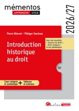 Introduction historique au droit : cours intégral et synthétique + tableaux et schémas : 2026-2027 - Pierre Allorant