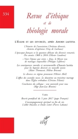 Revue d'éthique et de théologie morale, n° 334. L'Eglise et les divorcés, après Amoris laetitia