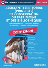 Assistant territorial (principal) de conservation du patrimoine et des bibliothèques : concours externe, concours interne, 3e concours, examen professionnel, tout-en-un, cat. B : 2027-2028 - Cécile Lentier