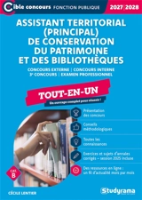 Assistant territorial (principal) de conservation du patrimoine et des bibliothèques : concours externe, concours interne, 3e concours, examen professionnel, tout-en-un, cat. B : 2027-2028 - Cécile Lentier