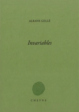 Invariables - Albane Gellé