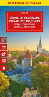 Estonia, Latvia, Lithuania Marco Polo Map - Marco Polo