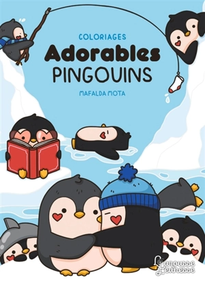 Coloriages cute pingouins - Mafalda Mota