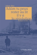 Adam tu peux rester au lit il y a la révolution : Budapest octobre 1956 : trois histoires vécues - Adam Biro