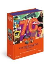 Livre-puzzle Années 70 : Puzzle 750 pièces adulte, coffret CADEAU vintage années 1970 avec son poster et références cultes - Pob