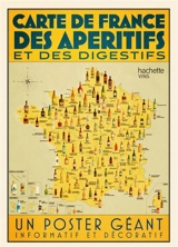 Carte de France des apéritifs et des digestifs : un poster géant informatif et décoratif - Mathieu Persan