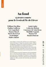 Au fond : 13 textes courts pour le Festival Pic de Fièvre