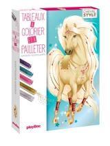 Tableaux à colorier et à pailleter : chevaux scintillants - Ad'lyn