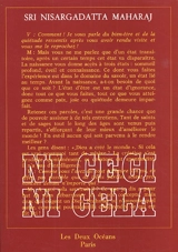 Ni ceci, ni cela - Nisargadatta