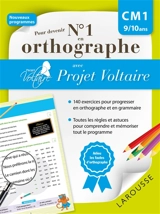 Pour devenir n° 1 en orthographe avec Projet Voltaire : CM1, 9-10 ans - Aurore Ponsonnet