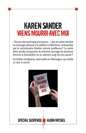 Viens mourir avec moi - Karen Sander