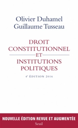 Droit constitutionnel et institutions politiques - Olivier Duhamel