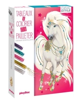 Chevaux scintillants : tableaux à colorier et à pailleter - Ad'lyn