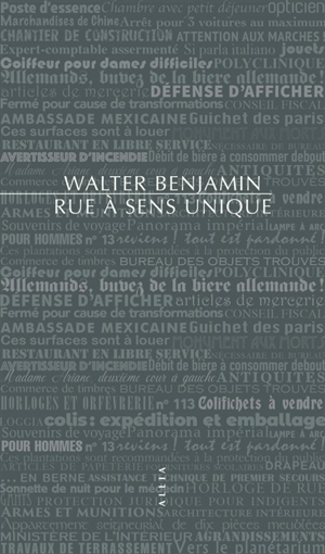 Rue à sens unique - Walter Benjamin