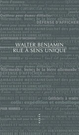Rue à sens unique - Walter Benjamin