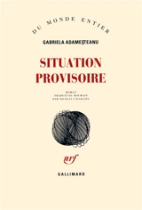 Situation provisoire - Gabriela Adamesteanu