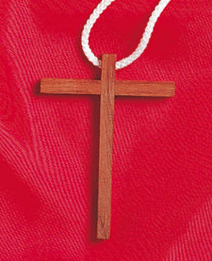 croix bois exotique 1 9x6.5cm.