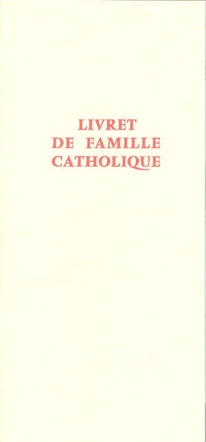 Livret de famille catholique