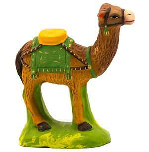 Santon Chameau Debout Vert 7 cm - CARBONEL