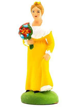 Santon Arlésienne jaune 7 cm - CARBONEL