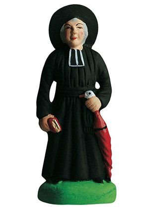 Santon Monsieur le curé au parapluie 7 cm - CARBONEL